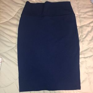 Size small blue body con skirt